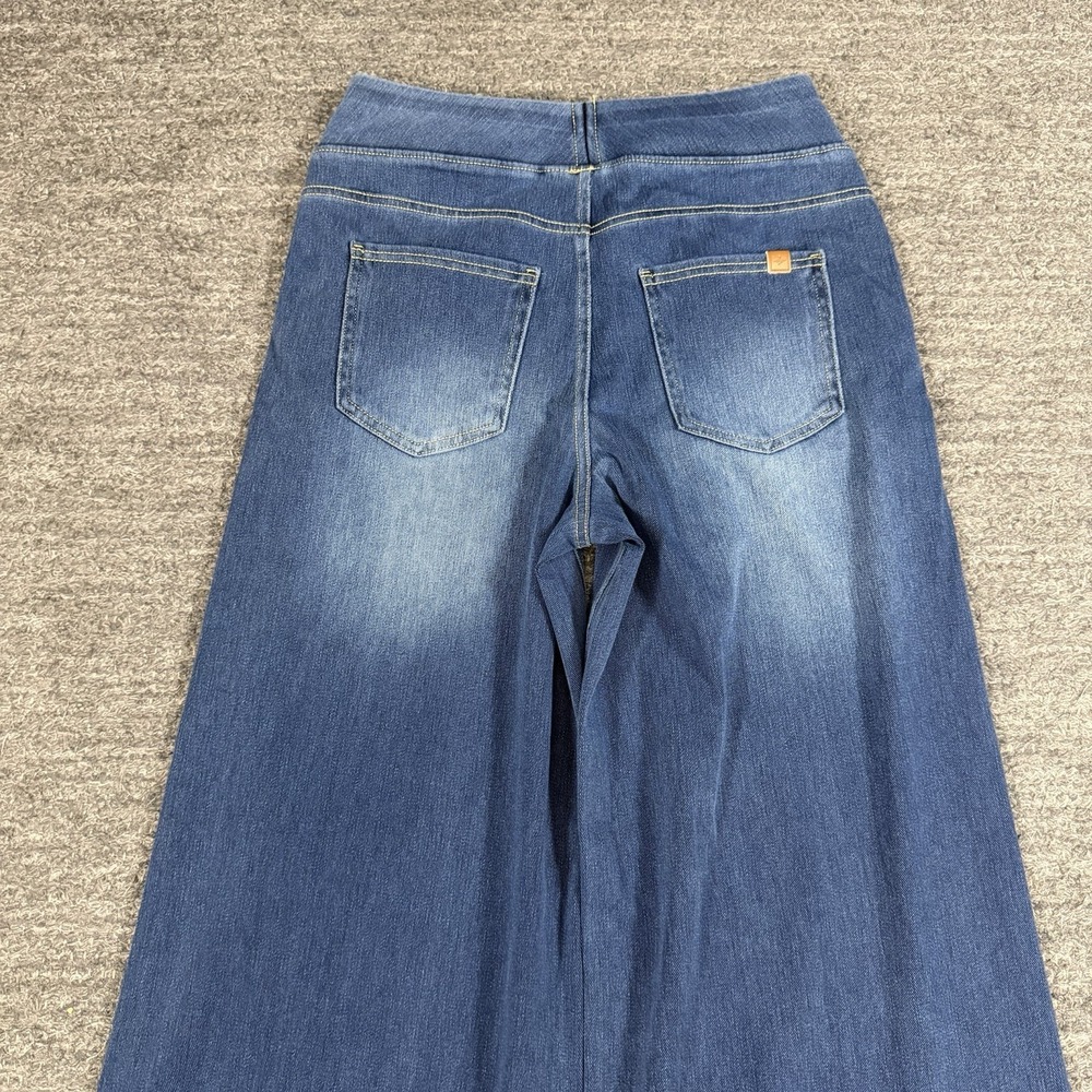 Halara Flex Baggy Wide Leg Jeans Small Pull On Blue Denim Stretch Lightweight - Picture 8 of 9